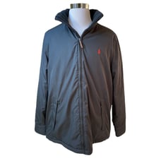 Polo Ralph Lauren Black Perry Hooded Fleece Lined Jacket Coat XLT Tall Ski