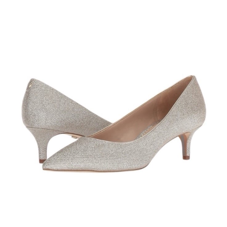 Sam Edelman Dori Kitten Heel in Jute Glam Mesh