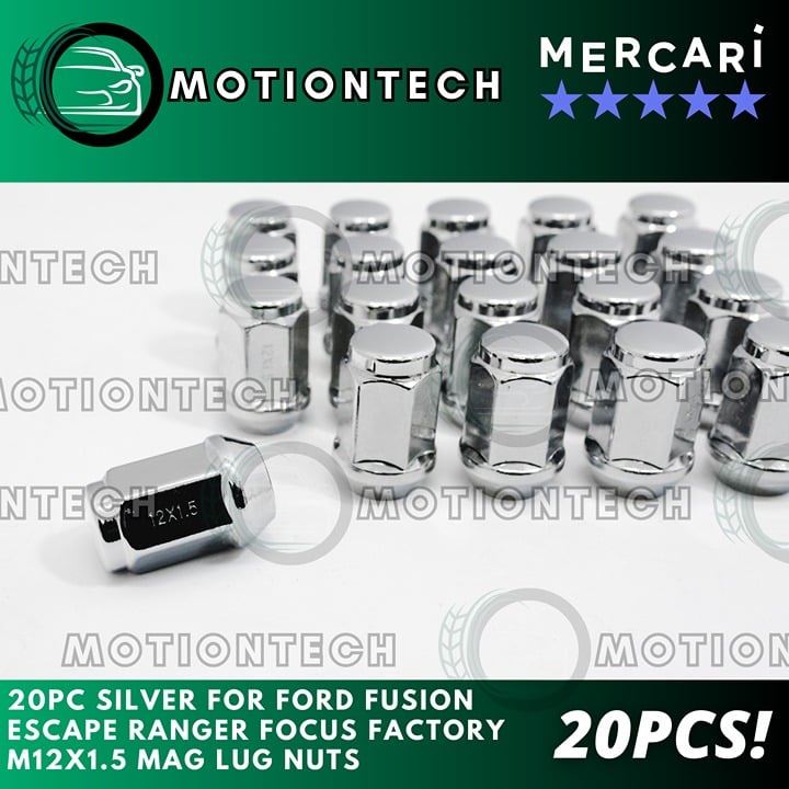 20pc Silver for Ford Fusion Escape Ranger Focus Factory M12X1.5 Mag Lug Nuts New