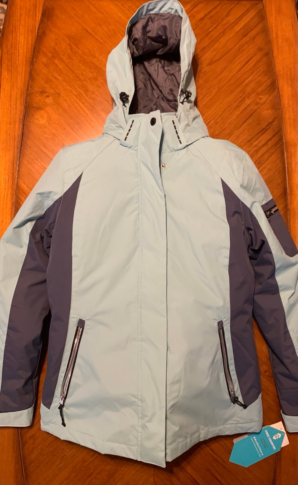 Free Country Sea Spray (Teal) Hooded 3 in 1 Systems Jacket Coat Size - Small NWT
