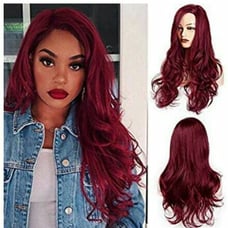 Burgundy Full Wig