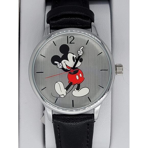 Disney Parks Collection Jewelry Classic Mickey Mouse Black Band Disneyland Watch