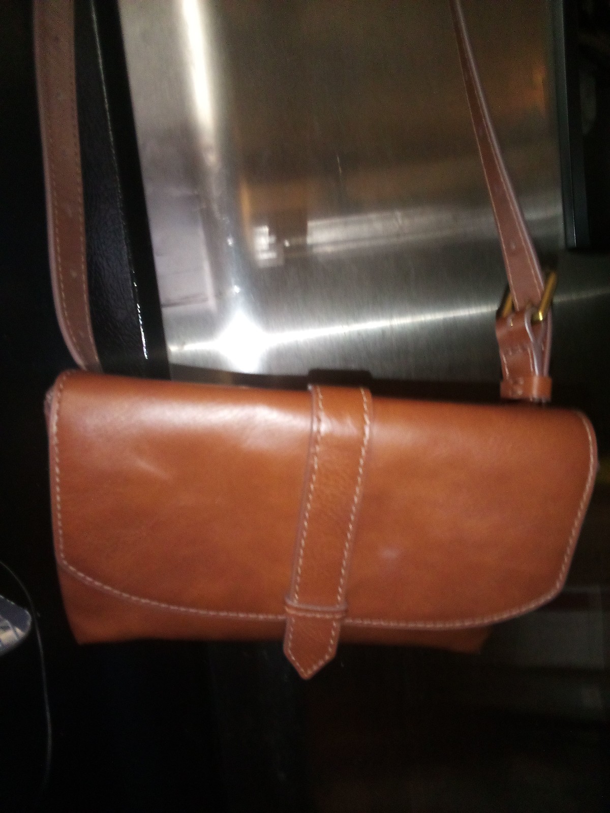 New leather Fossil crossbody bag