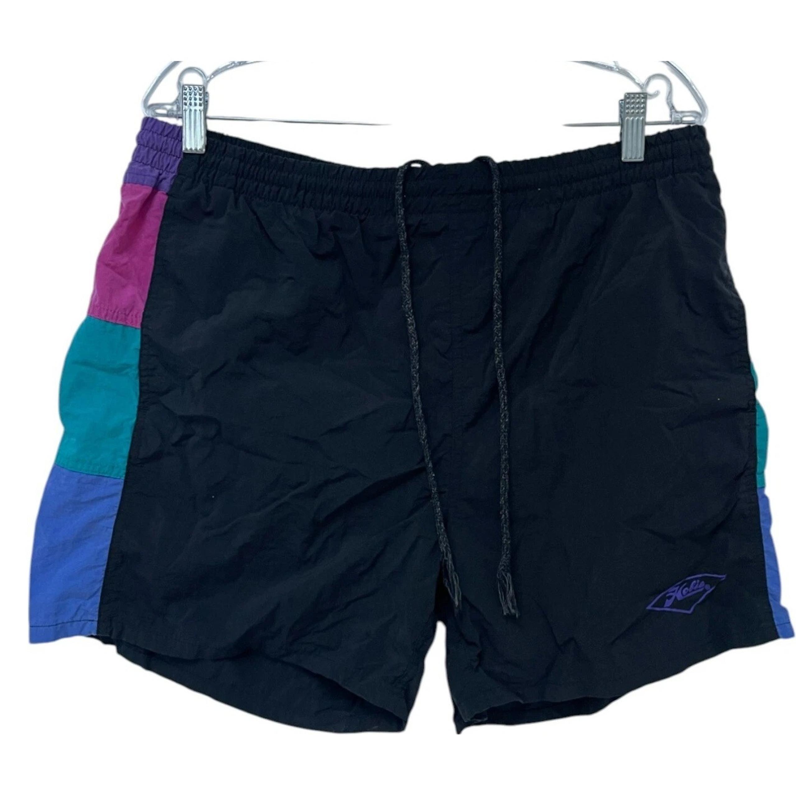 Hobie Mens Multicolor Nylon Mesh Drawstring Lightweight VTG Swim Shorts Size XL