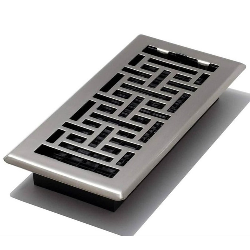 Decor Grates AJH410-NKL Floor Register, 6 x 12\