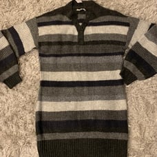 American Eagle Striped Henley Sweater Dress