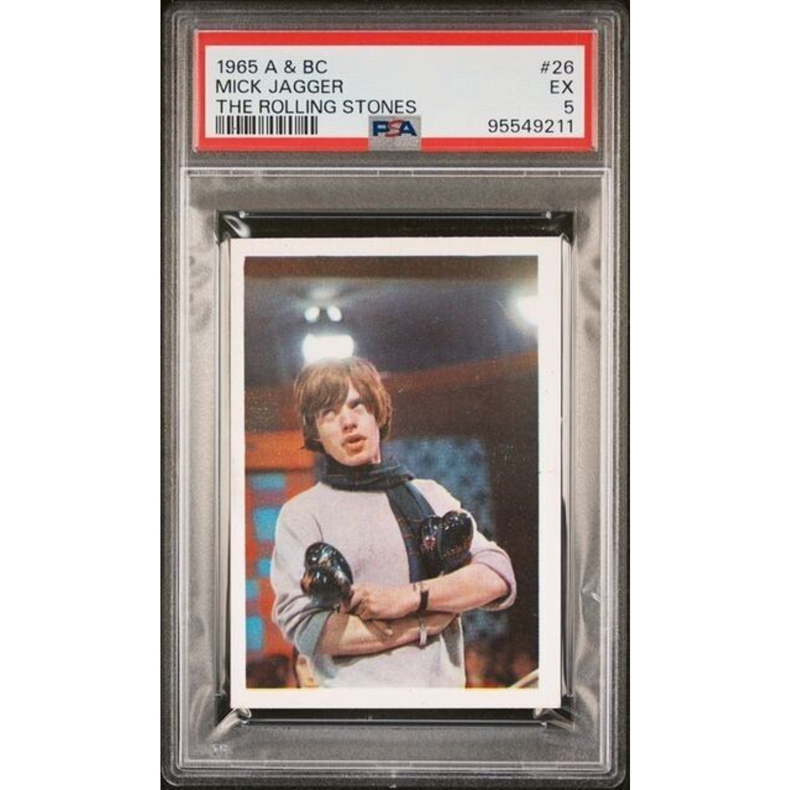 1965 A & BC Mick Jagger The Rolling Stones Vintage Trading Card PSA 5 Graded