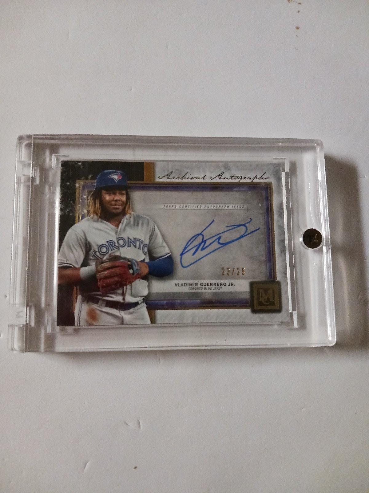 Vladimir Guerrero Jr 2020 Topps Museum Archival Autographed Card. 23/25. Firm