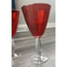Demdaco Chocolate Berries Red Water Goblets Handblown Glass Set Of 4