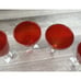 Demdaco Chocolate Berries Red Water Goblets Handblown Glass Set Of 4