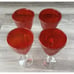 Demdaco Chocolate Berries Red Water Goblets Handblown Glass Set Of 4