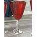 Demdaco Chocolate Berries Red Water Goblets Handblown Glass Set Of 4