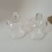 Vintage brass wall mount candle holders w/ glass sconces leaf mandala decor