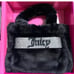 Juicy Couture Liquorice Black Mini Tote & Barrel Coin Purse Gift Set Fluffy NWT