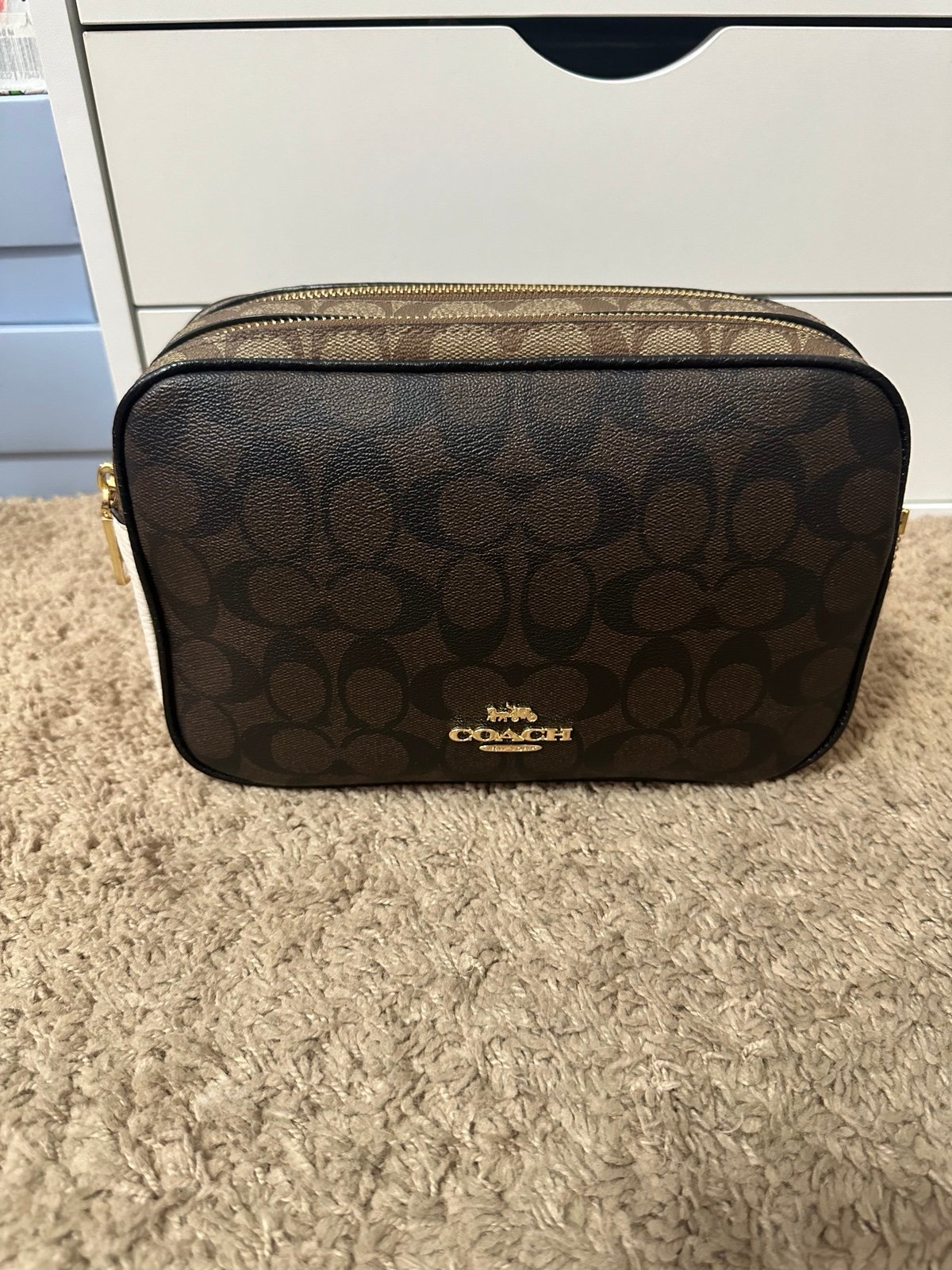 Coach Jes Crossbody in blocked signature canvas
