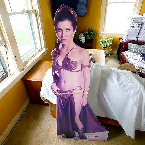 Vintage RARE 1996 PRINCESS LEIA SLAVE Girl Life-Size Cardboard Cutout Standup
