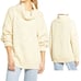 NWT Free People Leo Tunic Cowl Neck Sweater Sassy Peach Size Medium