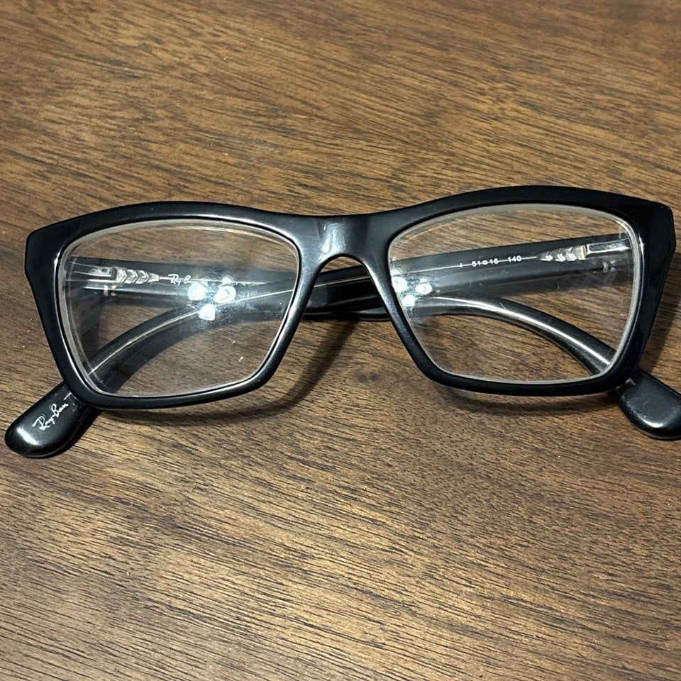 FRAMES ONLY RAY-BAN 4 51 16 140 ray bans BLACK EYEGLASSES