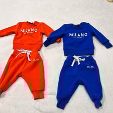 6-9 Months Milano Di Rouge Sweatsuits in Orange + Blue