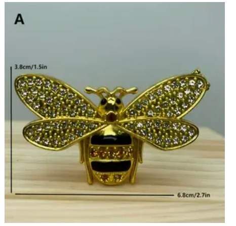 Luxury Handcrafted Bee Jewelry Box – Enamel & Crystal Keepsake New
