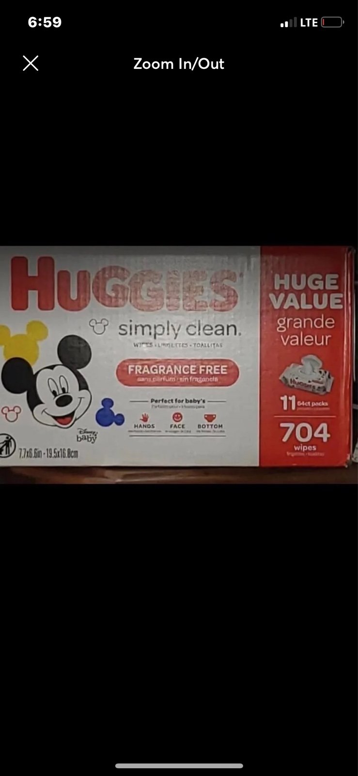 Huggies wipes fragrance free box