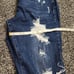 judy blue boyfriend fit jeans Women's Size 18W Destruction Darkwash High Rise