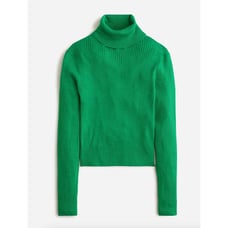 NWT J. Crew Ribbed Tencel Turtleneck Sweater XS Green Women's BJ603 J.Crew
