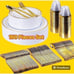 150 Pieces Gold Disposable Plates for 25 Guests, Full Set for Party and Wedding