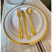 150 Pieces Gold Disposable Plates for 25 Guests, Full Set for Party and Wedding