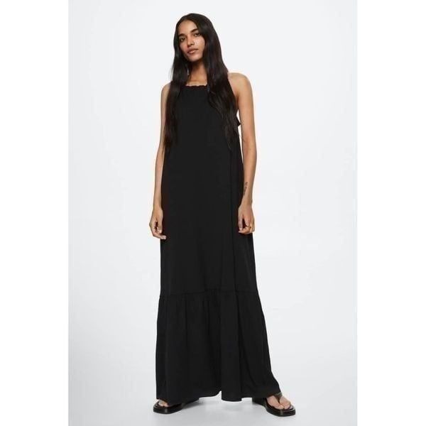 Mango Maxi Ruffle Dress Size 8