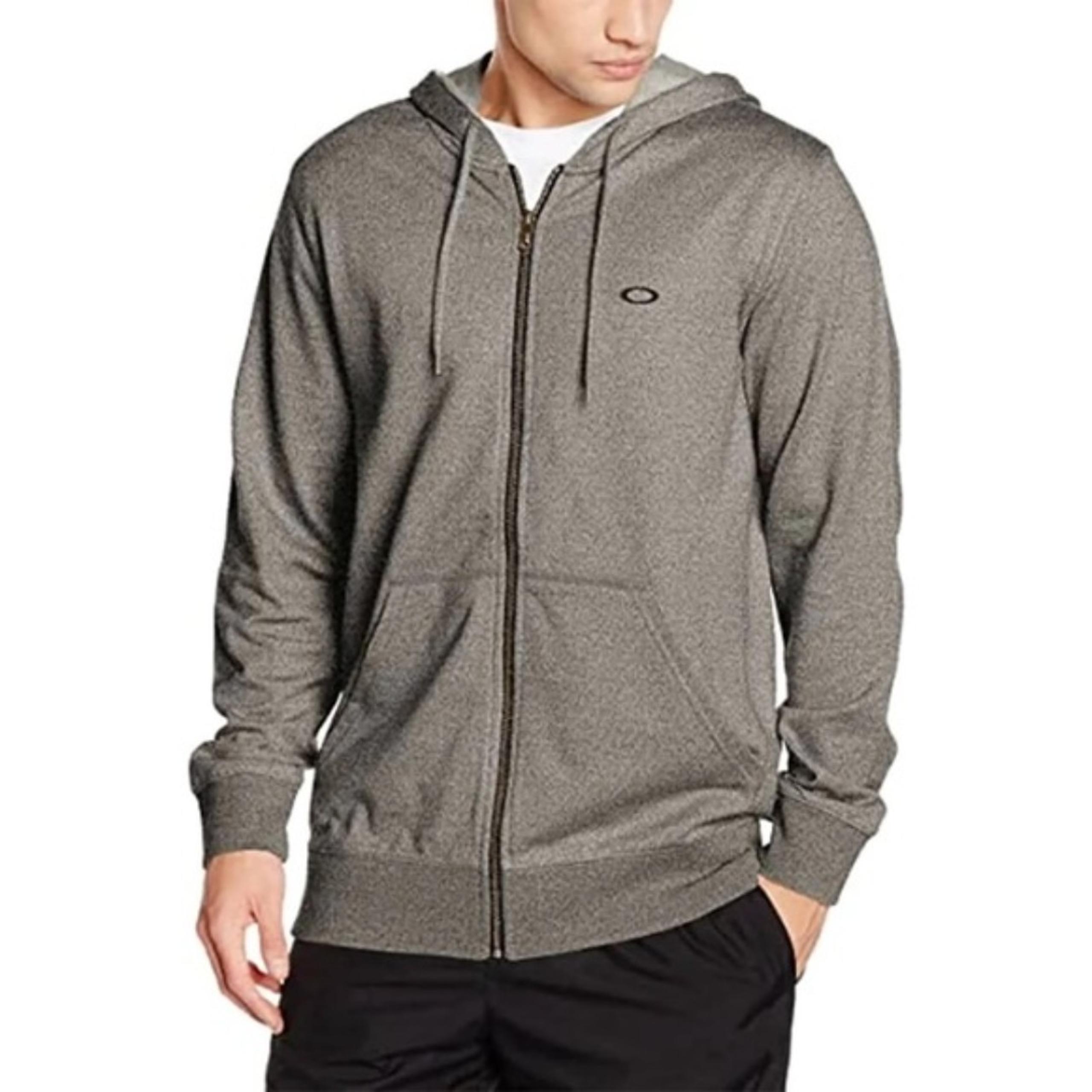 Oakley Pennycross Mens Full Zip Cotton Polyester Hoodie Sweatshirt Grey Large