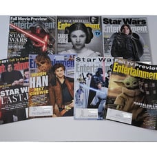 7 Star Wars Entertainment Weekly Magazine Lot Leia Rey Kylo Ren Solo Chewy Grogu