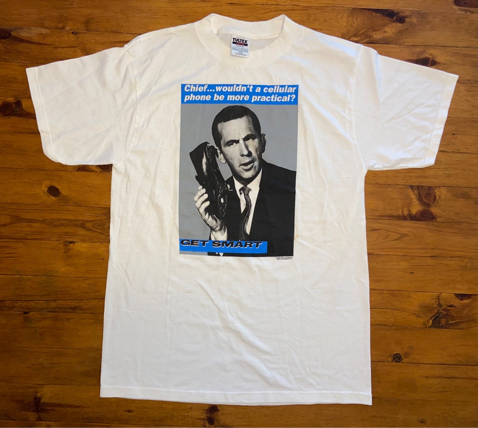 Vintage 90s Get Smart Promo T Shirt CBS Agent 86 Maxwell Smart 1993 Mens Large