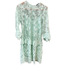 New J. Crew Three-quarter-sleeve dress in chantilly lace Mint Green- Sz. 0