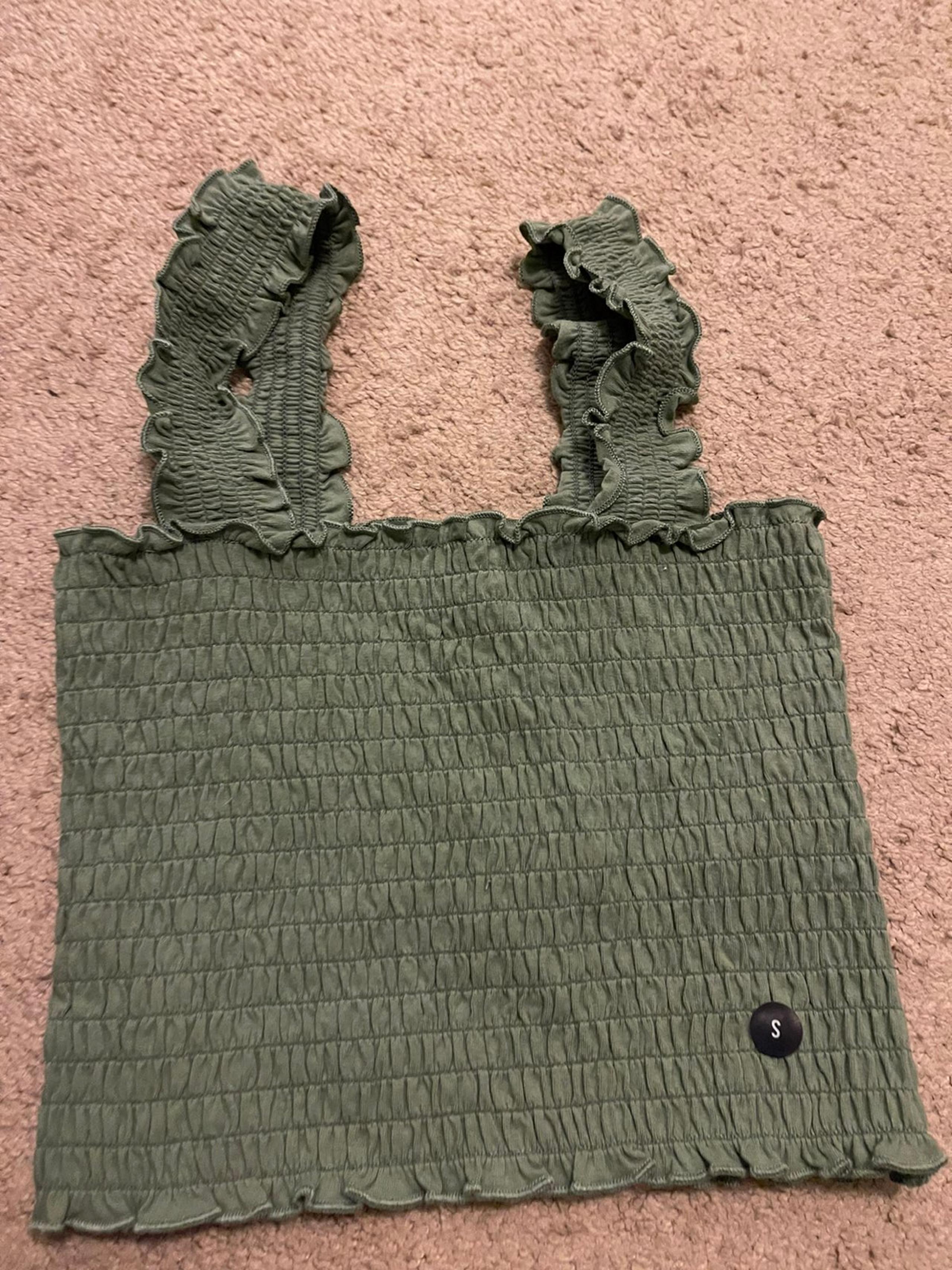 hollister olive green tank top