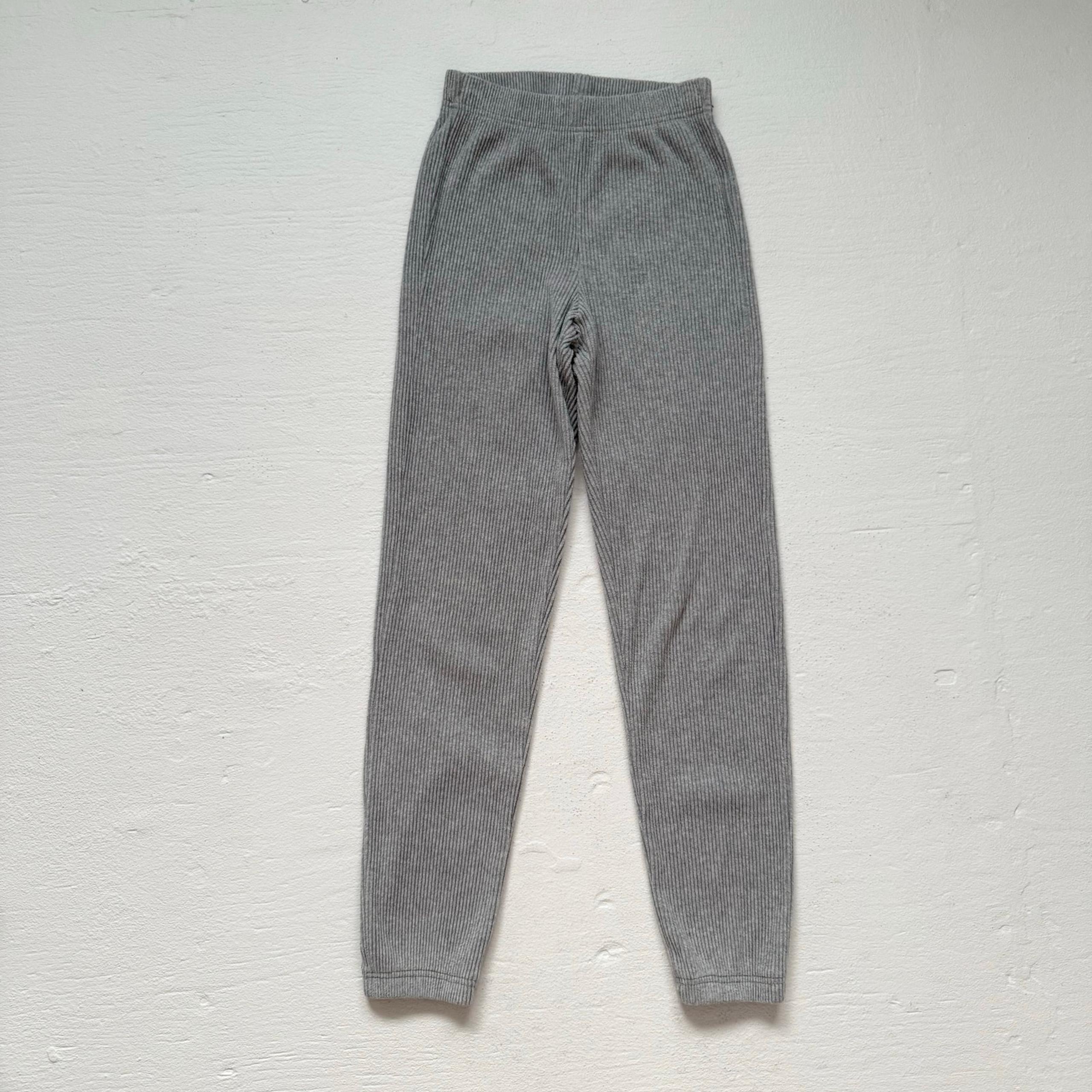 Gap Body Gray Ribbed Slim Joggers Pants, Size XS