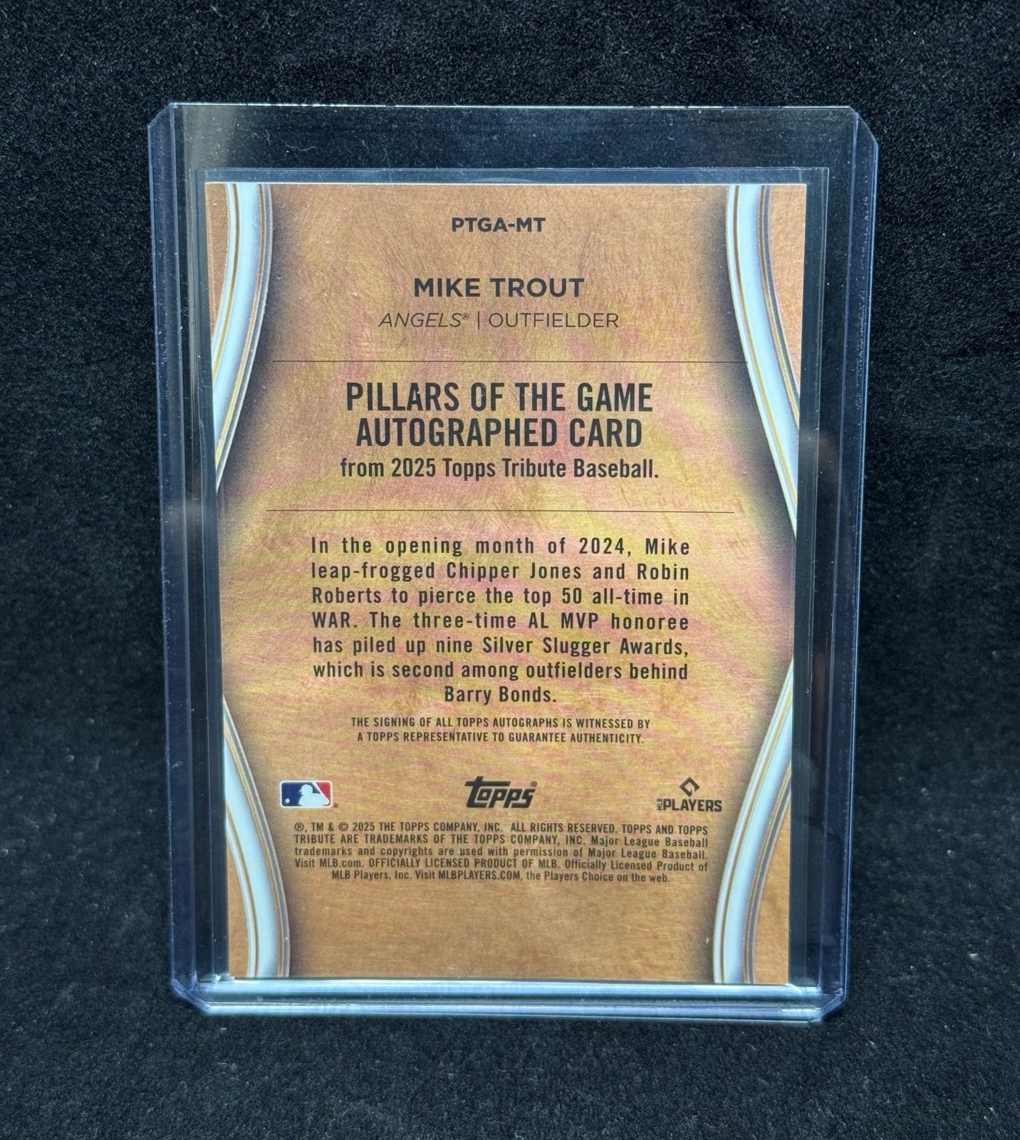 Mike Trout Auto (Rare Purple) 36/50
