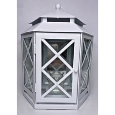 PartyLite Lattice Mirrored Lantern Rare Retired New In Box P23D/P91835
