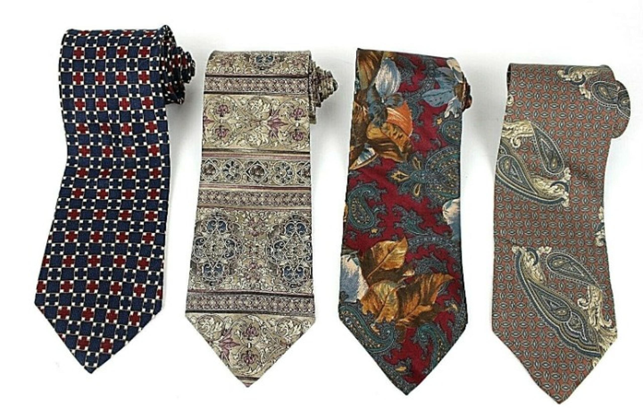 Bill Blass Mens 4 Designer Silk Ties 432