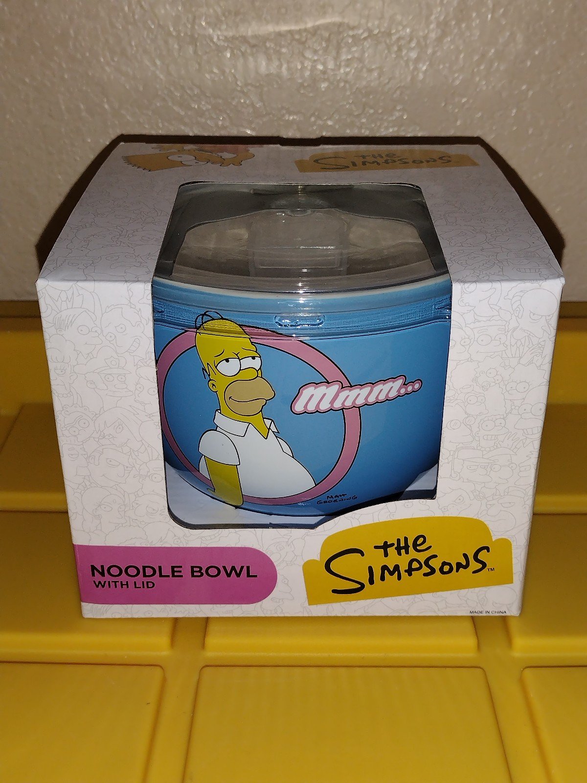 THE SIMPSONS NOODLE BOWL WITH LID HOMER SIMPSON CERAMIC NOODLE BOWL WITH LID
