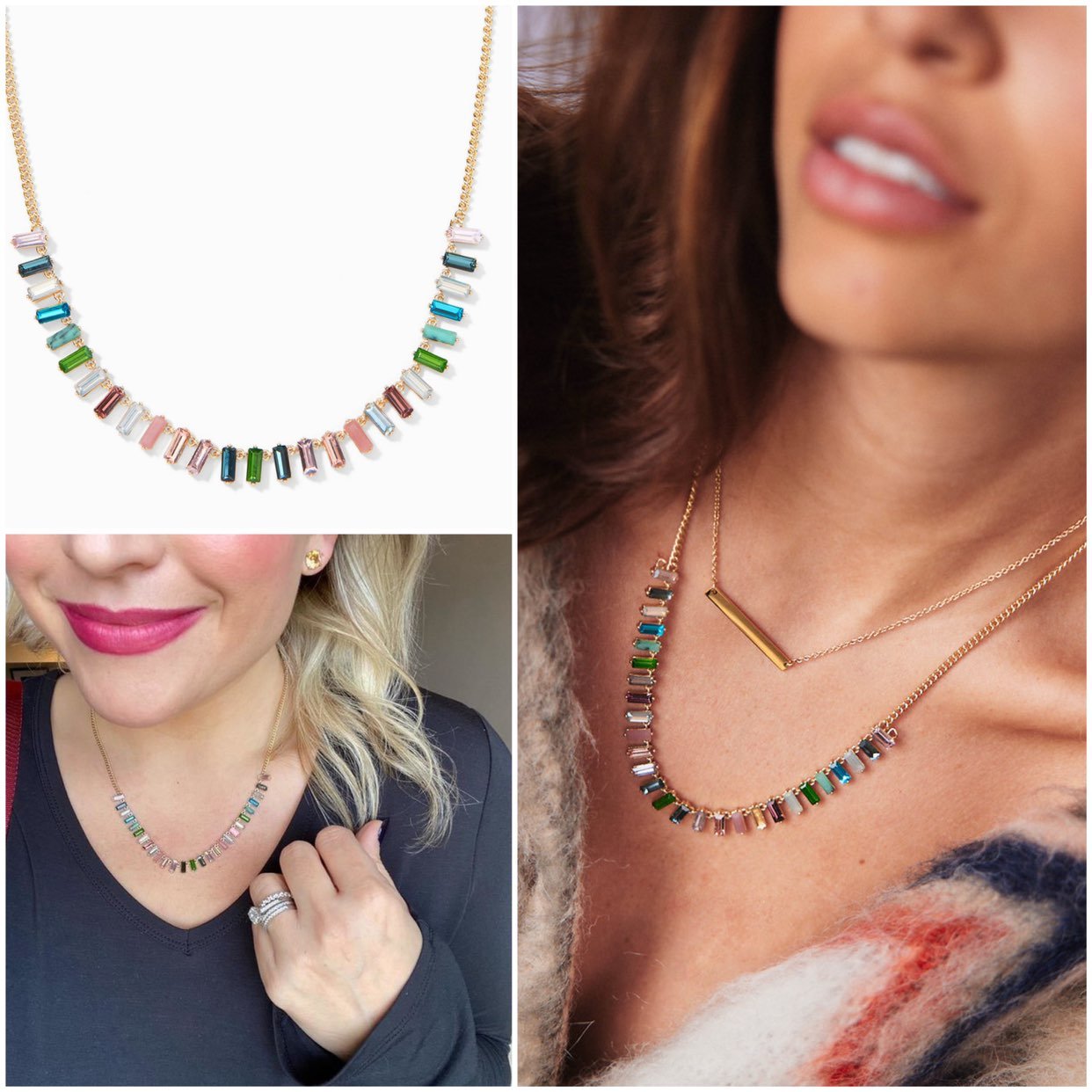 Ombré Baguette Necklace