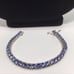 Sterling Silver Blue CZ Bracelet 18.3g Size 7”