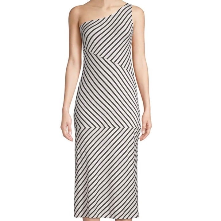 Rachel Pally Women's Nikolla Dress, Black/White Stripe, M
