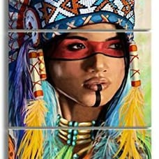 Native American girl wall art