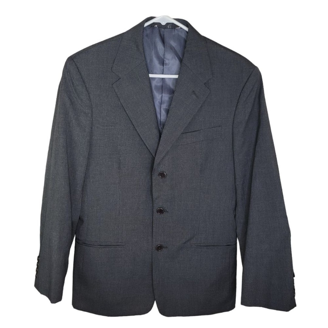 Perry Ellis Modern Fit gray suit blazer jacket size 38