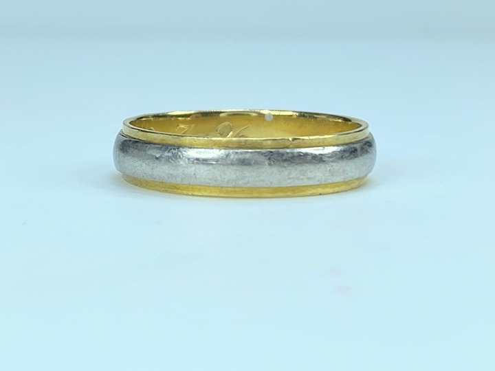 18k yellow gold and Platinum Mixed Metal band JR9126