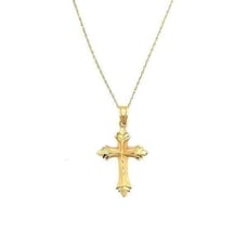 14k/10k Gold Cross Pendant Necklace