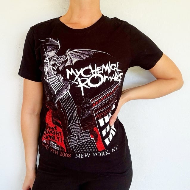 My Chemical Romance New York City 2008 black cotton band concert tee size XS