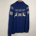 New Land's End Deer Snowflake Sweater Turtleneck Pullover Blue Size X-Large