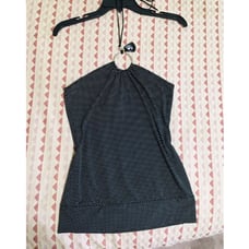 Y2K Polka Dot Halter Pendant Top